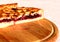 Sweet baking business berry pie on wooden plate