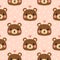 Sweet bear pattern on pink background