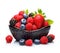 Sweet berries in plate