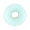 Sweet blue donut with striped icing and sprinkles isolated on white background. Vector illustration