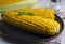 Sweet boiled corn, food concept photo