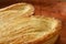 Sweet bread detail, traditional oreja mexican sweet bread close up