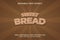 Sweet Bread text effect template premium style Premium Vector