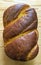 Sweet bread traditional Romanian bakery on wooden background