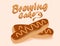 Sweet Brewing cakes Cartoon Vector Illustration