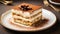 sweet brown tiramisu food