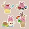 Sweet bunny stickers