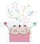 Sweet cake birthday packing box