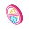 sweet cake food stop eat isometric icon vector illustration