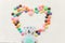 Sweet Candy decorate in heart shape and bear cookie, instagram filter. Can use for background, card , wedding card , textbox, etc.