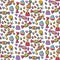 Sweet candys doodles seamless pattern