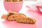 Sweet cantuccini biscuits. Italian biscotti