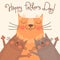 Sweet card for Fathers Day with cats