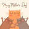 Sweet card for Mothers Day with cats