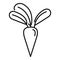 Sweet carrot icon, outline style