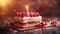 Sweet Celebration: AI-Generated Birthday Cake with a Single Candle - This title conveys the joyous theme of a birthday