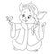 Sweet character pig piggy. Piglet is beautiful. Chinese horoscope. Coloring book.