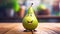 Sweet and Cheerful, Cute and Whimsical Pear Cartoon Character with a Joyous Personality, Generative AI