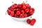 Sweet cherries (Prunus avium) in plate