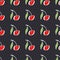 Sweet cherry fruit color vector plain seamless garden pattern. Simplified retro illustration. Wrapping or scrapbook