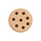 Sweet chocolate chip cookie vector graphic