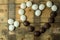 Sweet, chocolate gingerbreads on wooden background