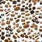Sweet chocolate truffles icons seamless brown pattern eps10