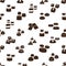 Sweet chocolate truffles icons seamless pattern eps10