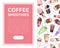 Sweet Cocktail and Milkshake as Drink of Blending Milk and Ice Cream with Flavoring Web Banner Vector Template