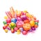 Sweet colorful candy watercolor illustration