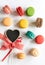 Sweet colorful macaroon cookies