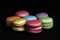 Sweet and colourful french macaroons