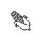 Sweet corn line icon