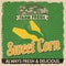 Sweet corn retro poster