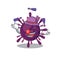 A sweet coronavirus kidney failure mascot cartoon style playing Juggling