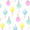 Sweet cotton candy pattern. Cute food texture. Dessert kids decoration with light pink, mint, blue and yellow sugar