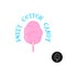 Sweet cotton candy vector illustration.