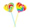 Sweet couple - colourful lollipop hearts