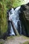 Sweet Creek Falls Waterfall along Hiking Trail Complex near Mapleton Oregon.