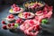 Sweet and crispy tarts with raspberries and mascarpone