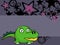 Sweet crocodile kawaii cartoon ball style expressions set illustration