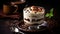 sweet cup tiramisu food