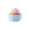 Sweet cupcake with frosting, realistic rendered vector illustration isolated.