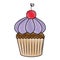 sweet cupcake pastry icon