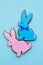 sweet decoration kids ornament pink blue bunny