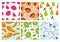 Sweet delicious tropical fruits seamless patterns