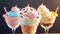 Sweet Delights Savoring National Just Because Day with an Irresistible Ice Cream Cone.AI Generated