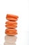 Sweet dessert cake macaroon white background