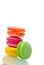 Sweet dessert cake macaroon white background