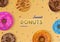 Sweet Donuts Realistic Background